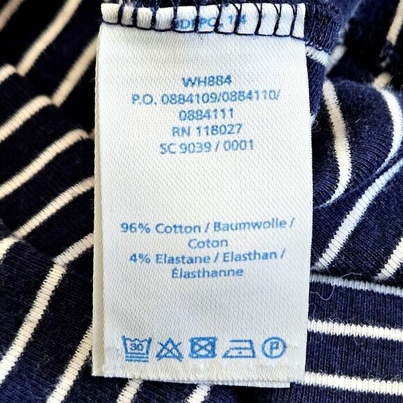 Boden Blue stripe Zip Shoulder Shift Dress Pockets Corpcore  womens size 6 - Picture 11 of 12